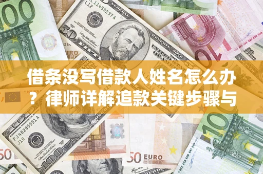 北京借条没写借款人姓名怎么办？律师详解追款关键步骤与证据链构建